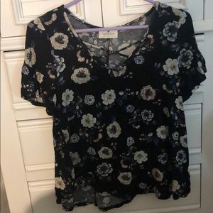 Threads Studio Black Floral T-shirt